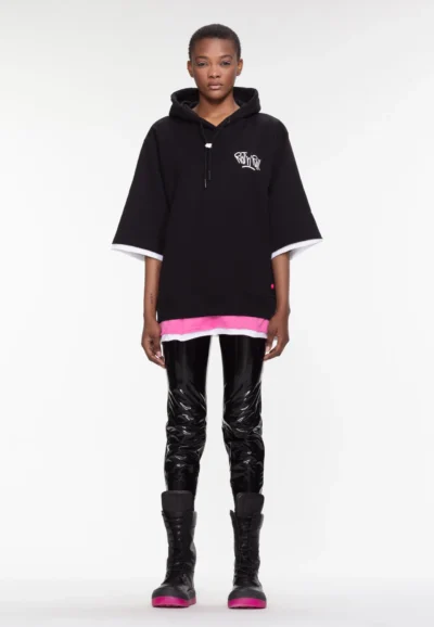 Layered hoodie - ¾ sleeve
